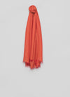 Women's orange cashmere silk lightweight scarf | Begg x Co