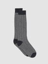 Womens Tipped Cashmere Socks Siberian Grey | Begg x Co