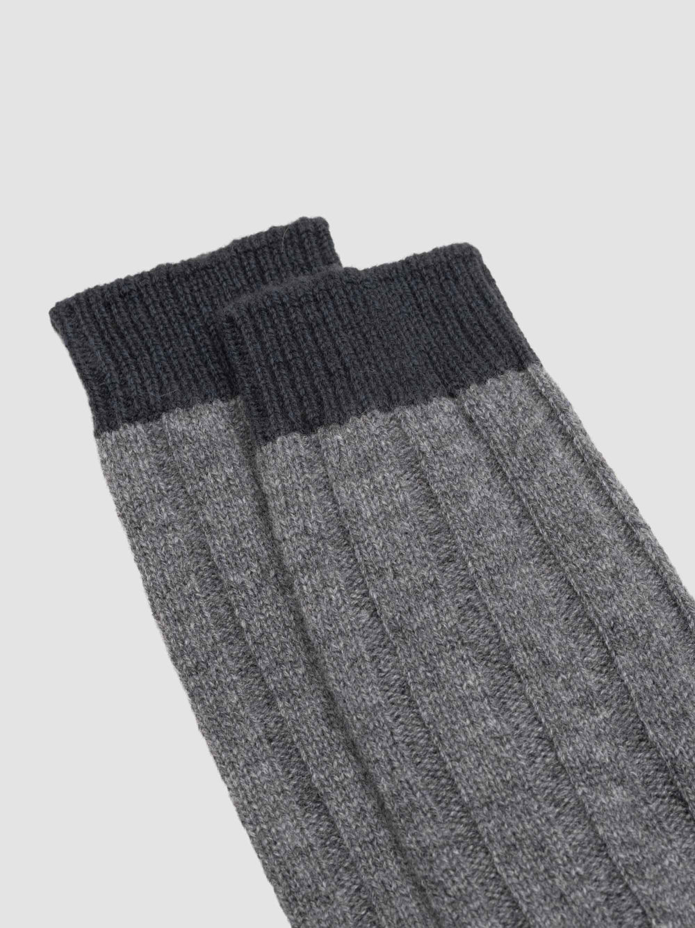 Womens Tipped Cashmere Socks Siberian Grey | Begg x Co