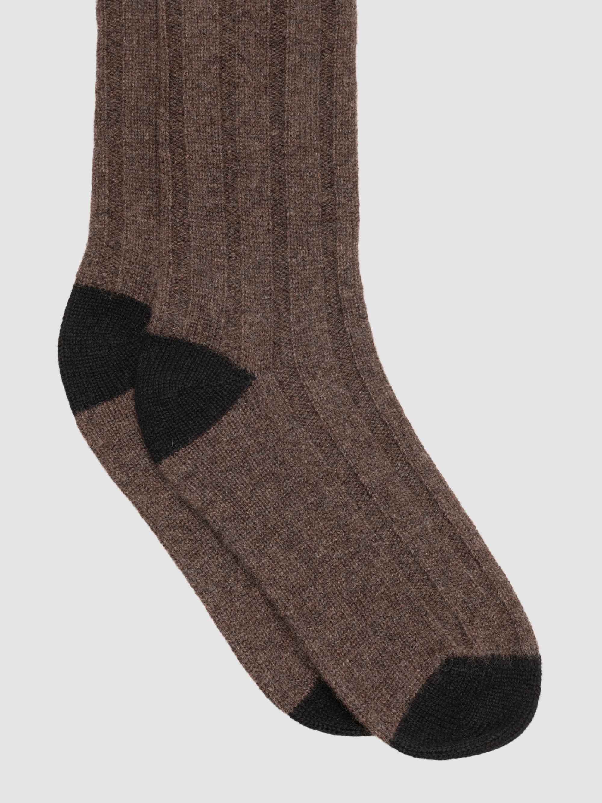 Mens Tipped Cashmere Socks Undergrowth | Begg x Co