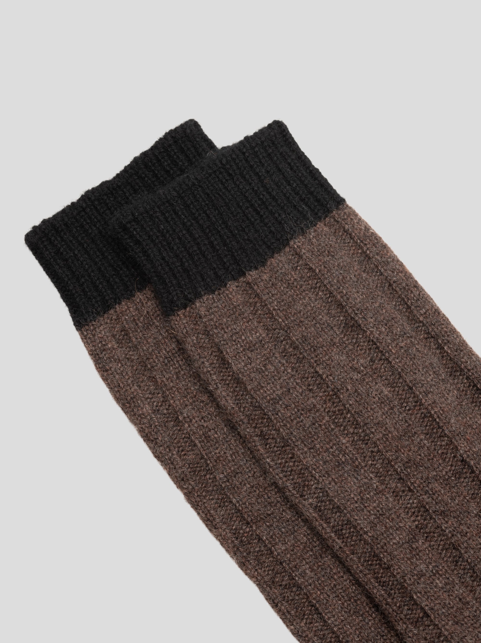 Womens Tipped Cashmere Socks Undergrowth | Begg x Co