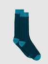 Mens Tipped Cashmere Socks Aqua Green | Begg x Co