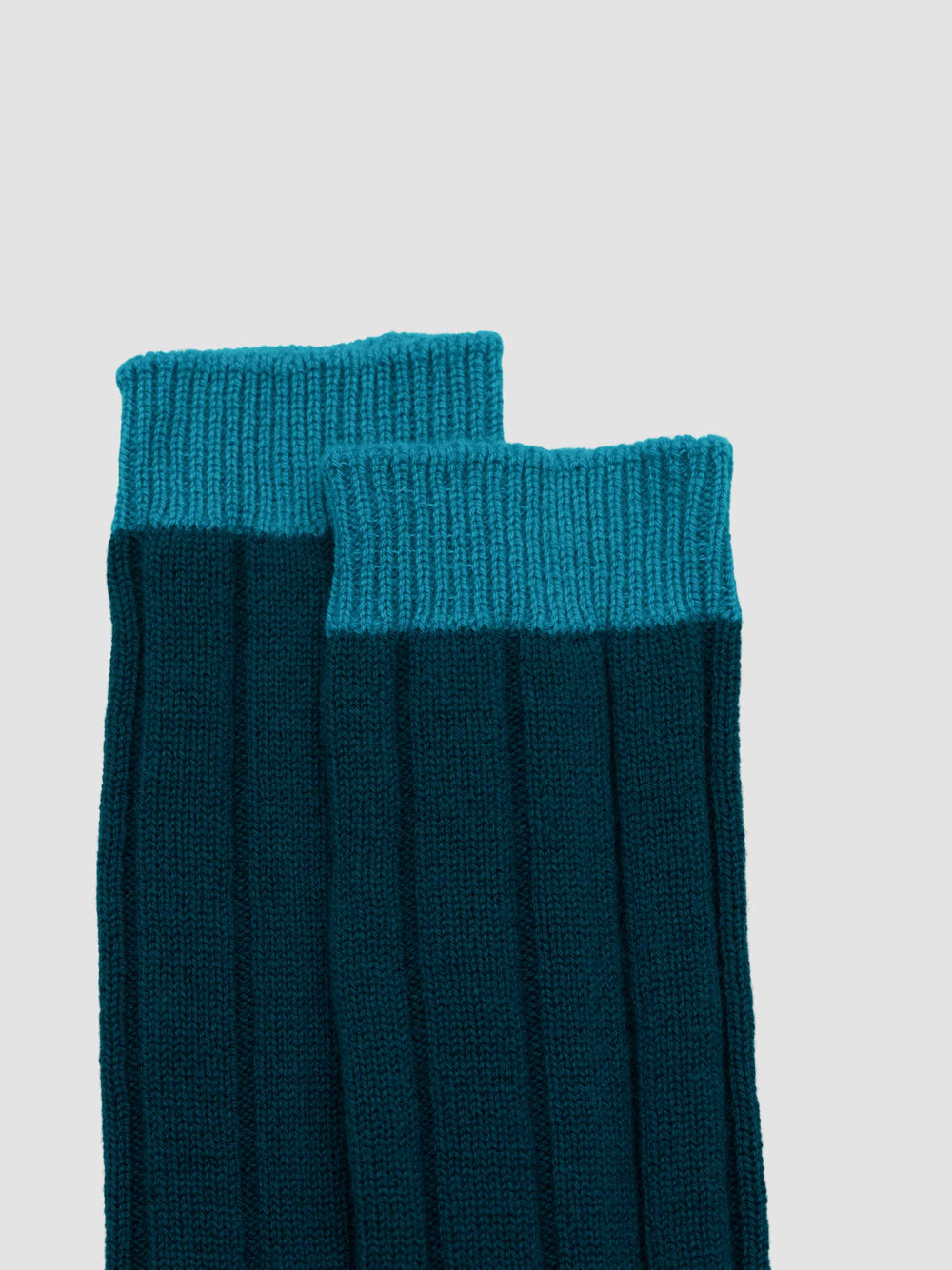 Mens Tipped Cashmere Socks Aqua Green | Begg x Co