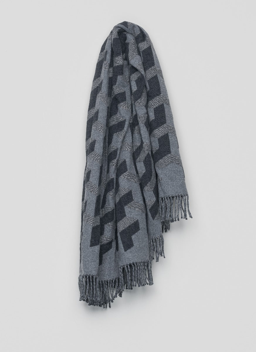 Triolux Sivill Lamsbwool Cashmere Throw Monochrome | Begg x Co