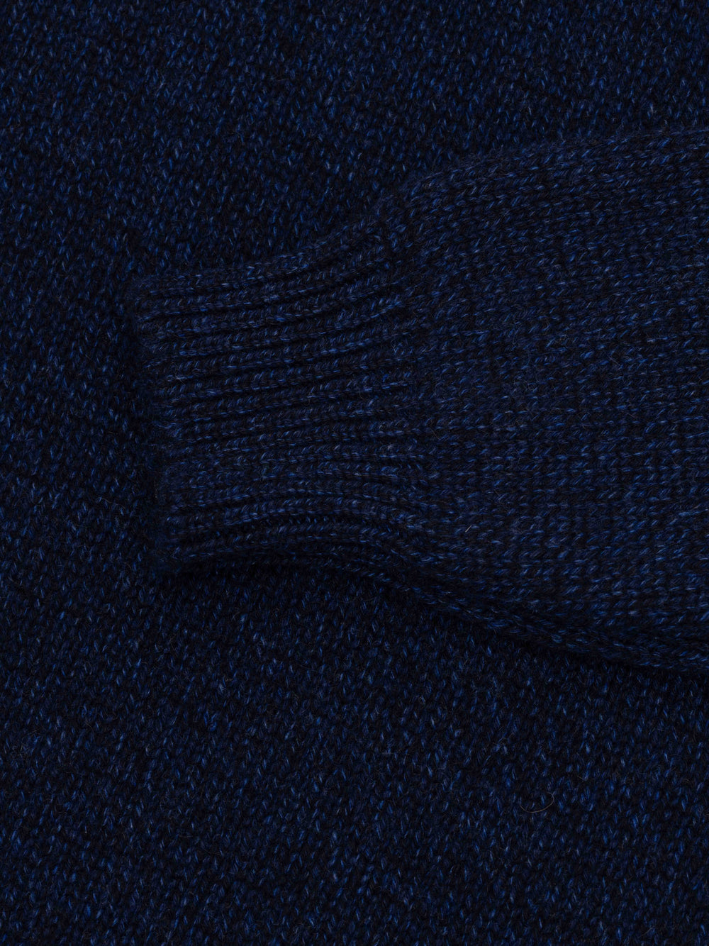 Mens Tweedy Cashmere Crew Neck Sweater Indigo Marl | Begg x Co