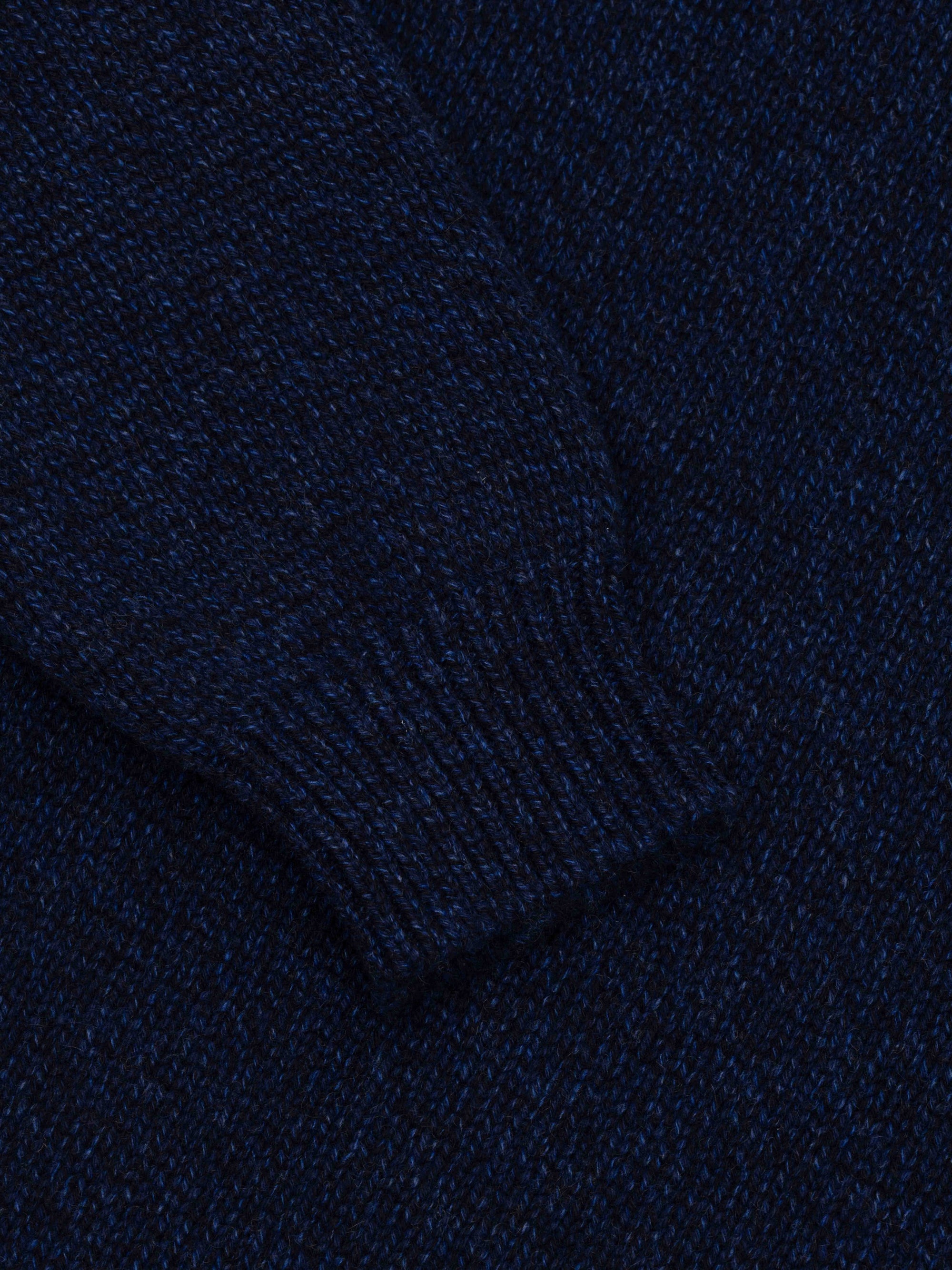 Mens Tweedy Cashmere Crew Neck Sweater Indigo Marl | Begg x Co