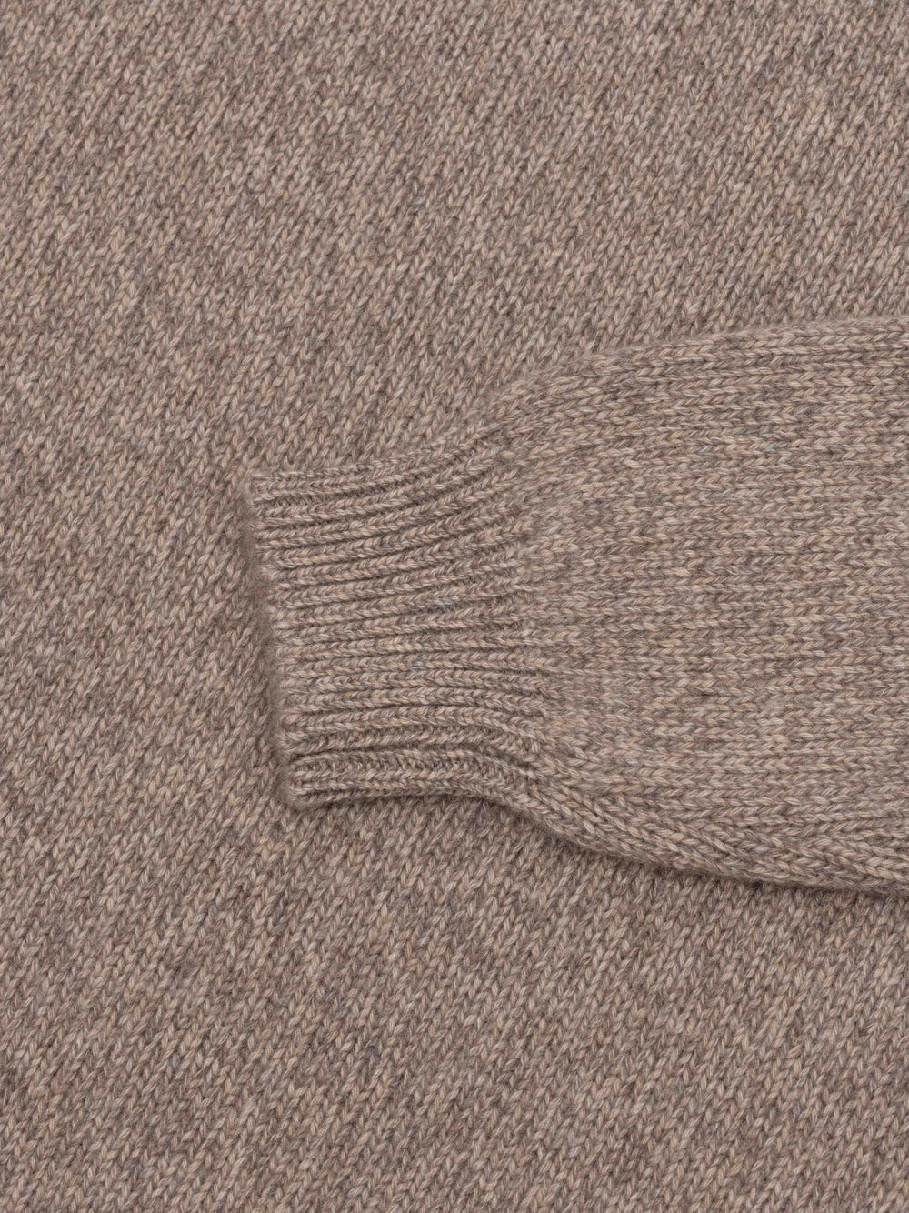 Mens Tweedy Cashmere Crew Neck Sweater Pebble Marl | Begg x Co