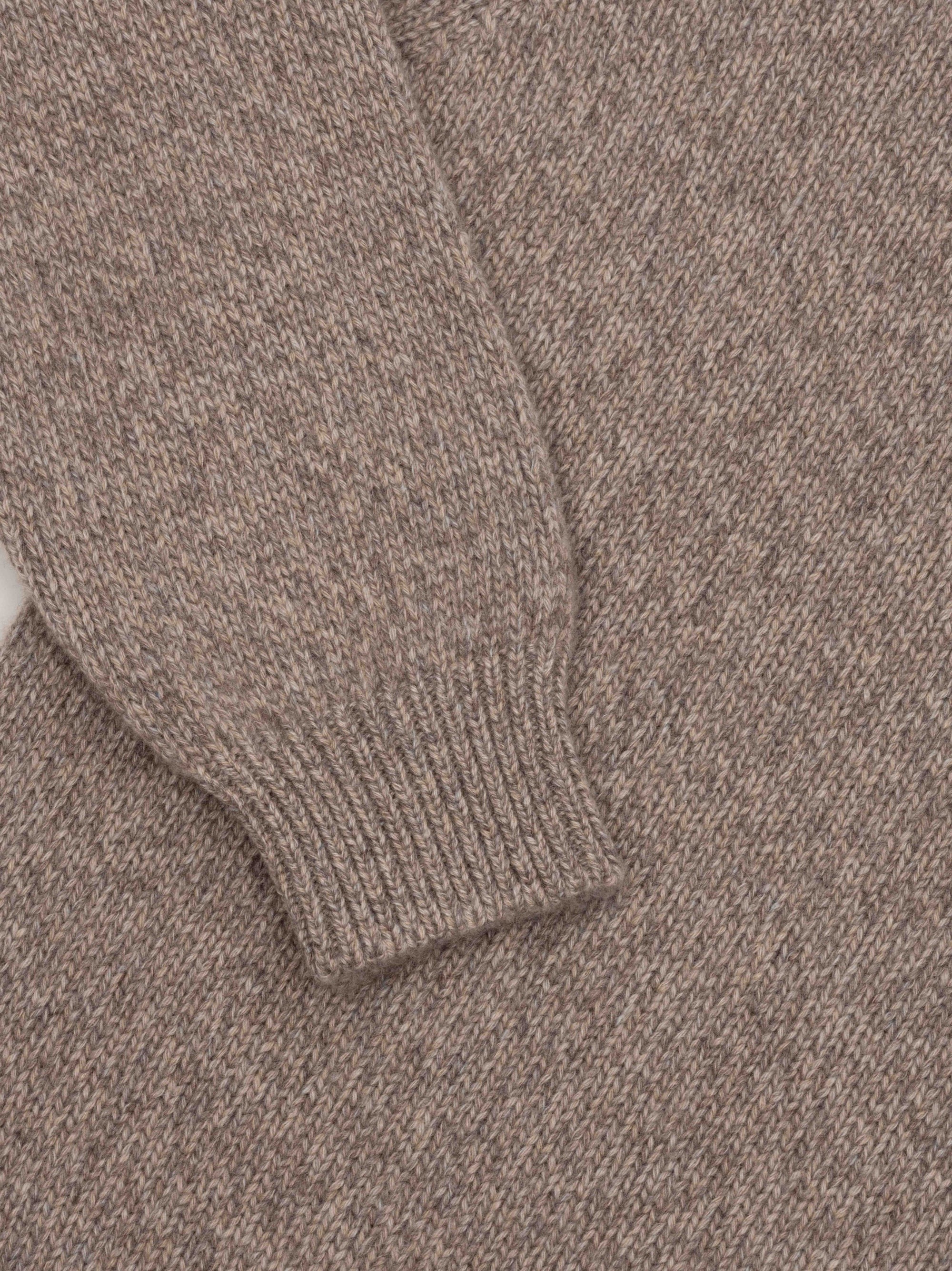 Mens Tweedy Cashmere Crew Neck Sweater Pebble Marl | Begg x Co