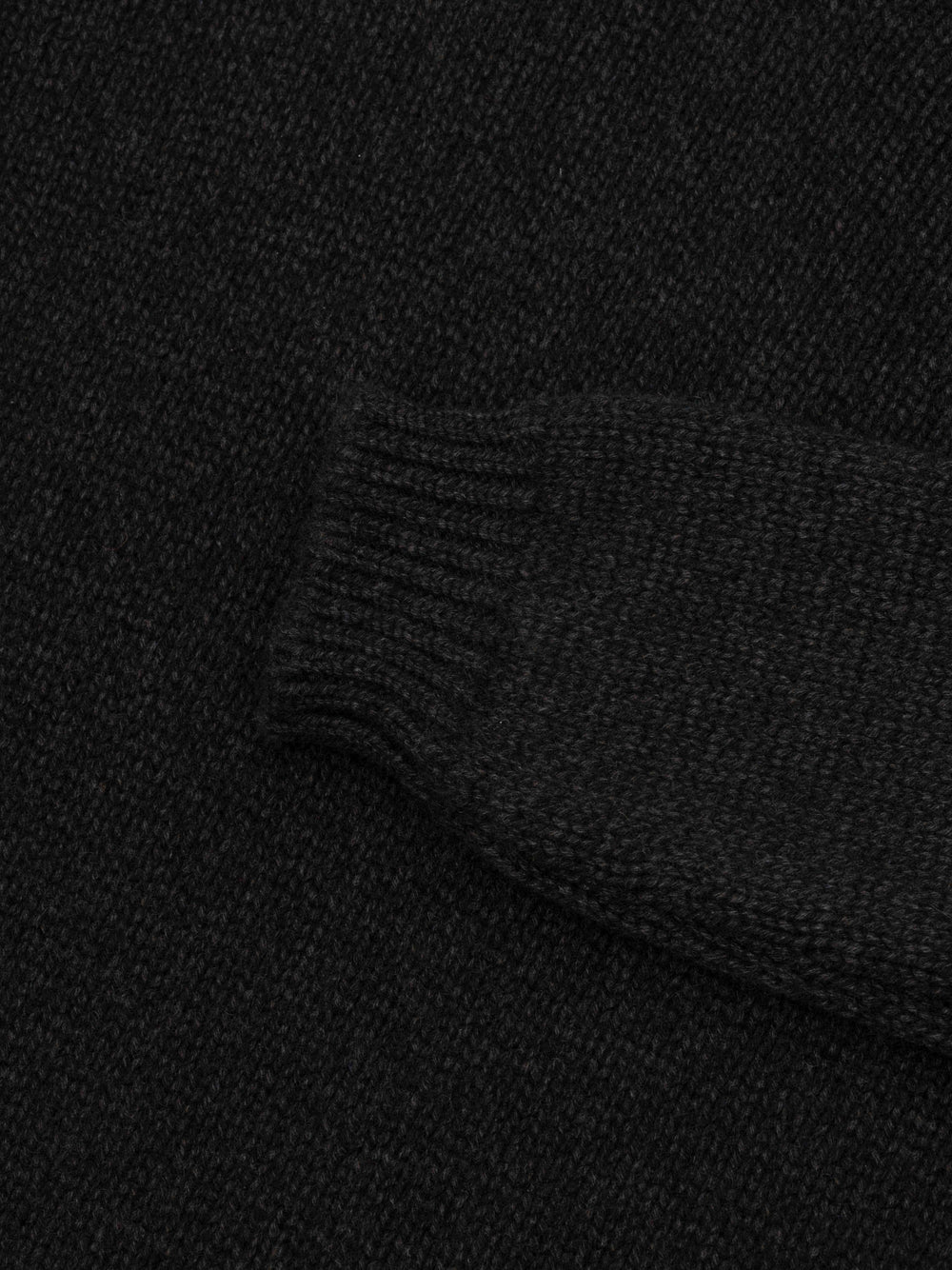 Mens Tweedy Cashmere Roll Neck Sweater Black Smoke | Begg x Co