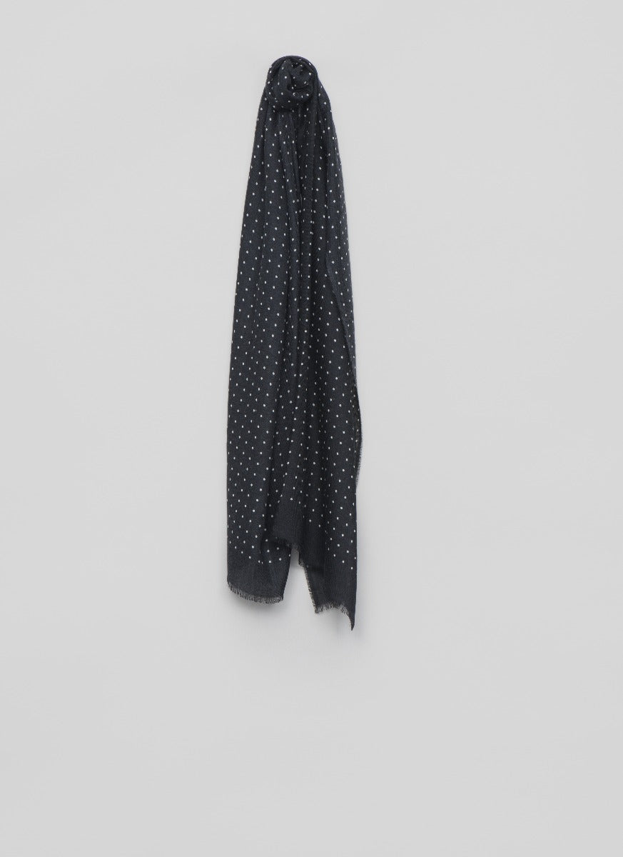 Wispy Hanover Mens Cashmere Scarf Black White | Begg x Co