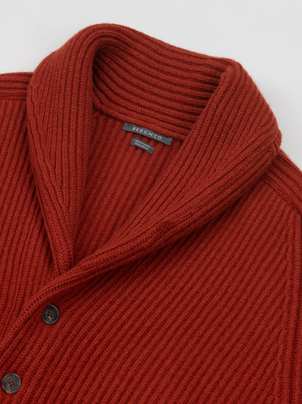 Men's Yacht Cashmere Cardigan Paprika | Begg x Co